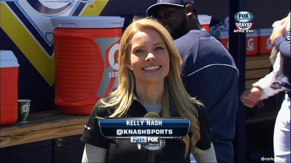 Tampa Bay Rays reporter Kelly Nash. 