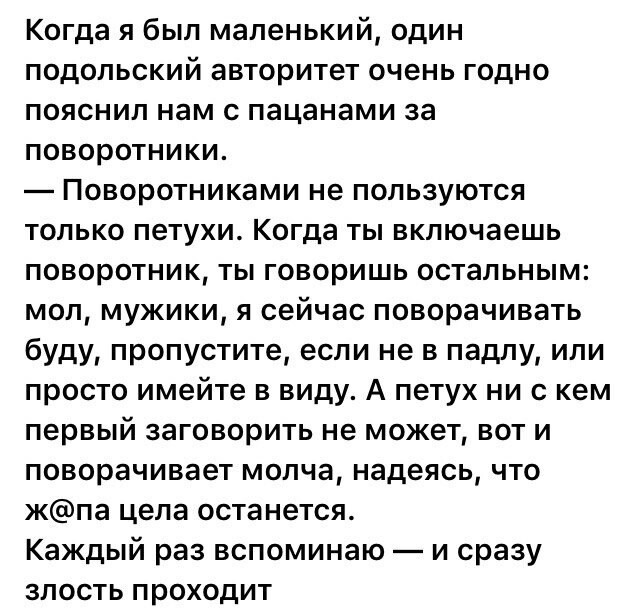 Указатели поворота или современные особенности водительского менталитета