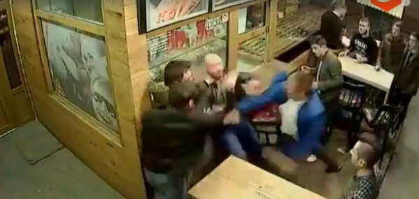 Быстро успокоили дебошира