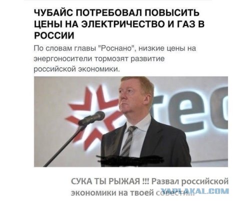 Чубайс сорвался, отвечая на вопрос о ценах на электричество 