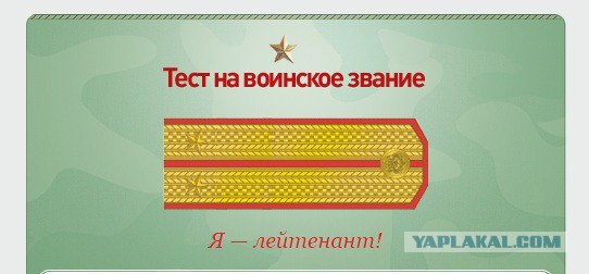 Какое у вас звание? Тест от министерства обороны)