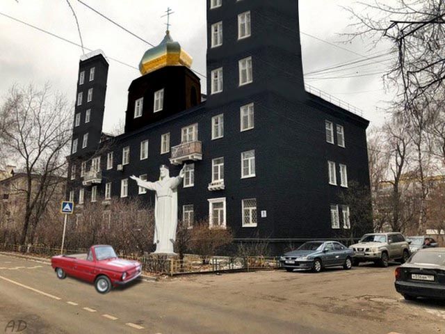 Черный цвет в России на примере сталинки