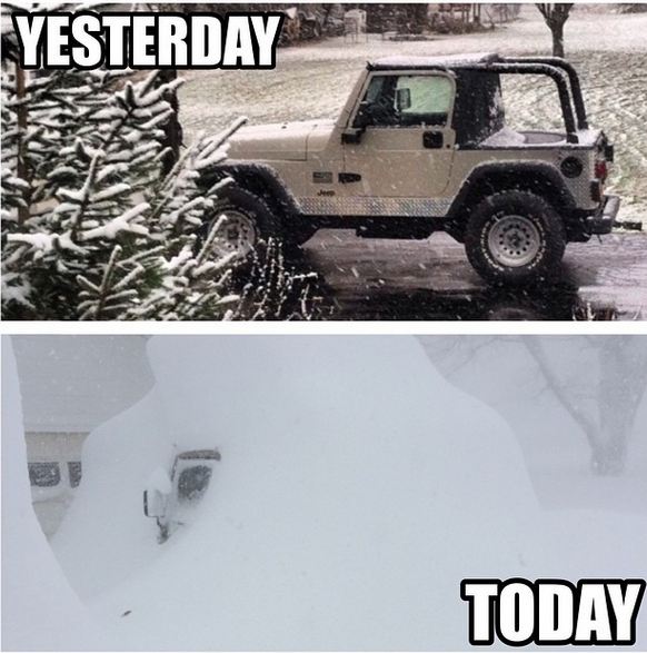 Buffalo, New York аномально занесло снегом.