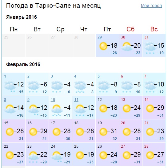 Гисметео тарко сале на 14 дней