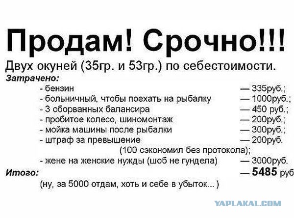 Ужин при горелке, рыбалка