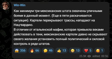 В Мексике начались массовые беспорядки после ликвидации наркобарона Эль Менчо