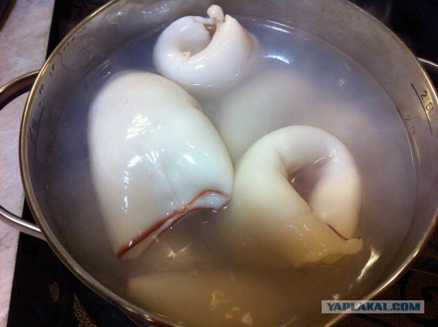 Картошка с кальмаром жареные