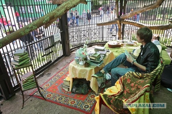 «Человек читающий» в зоопарке Санкт-Петербурга