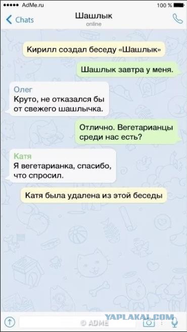 Появился как-то в нашей небольшой компании веган...