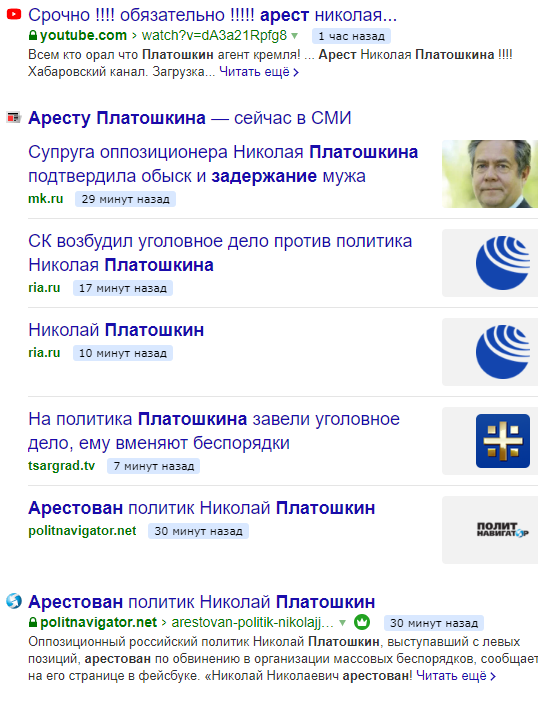Платошкин Николай Николаевич арестован!