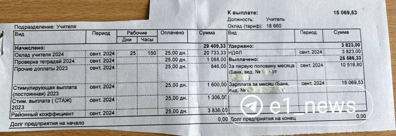 Уральская учительница показала свою расчетку: сколько на самом деле получают педагоги