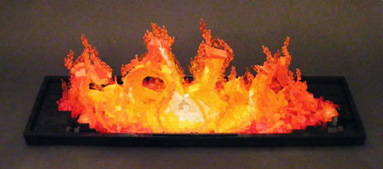 Реалистичный огонь из Лего (9 фото)