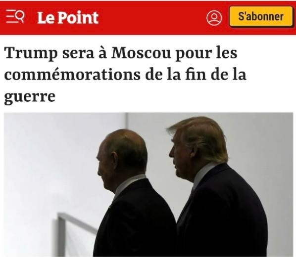 Французский журнал Point утверждает, что Трамп приедет в Москву на празднование 9 мая и встретится с Путиным