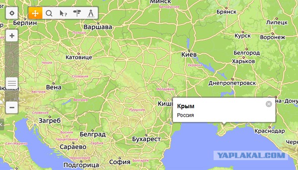 «Яндекс.Карты» отказались выбирать страну для Крым