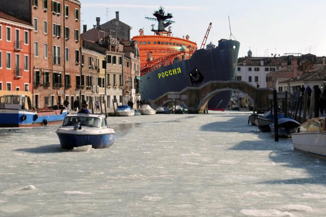 Скованная льдами Венеция - такого не видели 80 лет