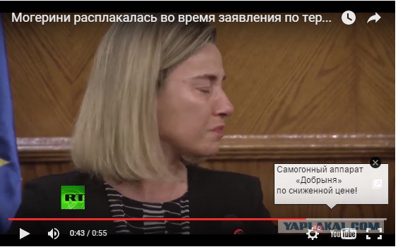 Могерини расплакалась во время заявления по терактам в Брюсселе