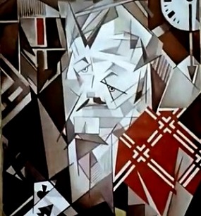 Картина. Кот за дверью