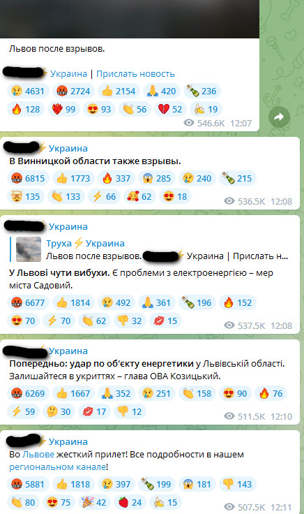 Обстрелы Киева и других городов Украины