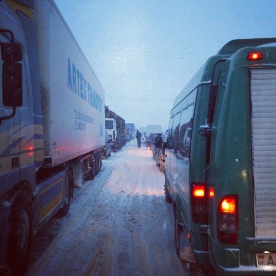 Охлобыстин застрял в пробке под Минском