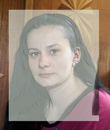 Портрет нарисованный в фотошопе