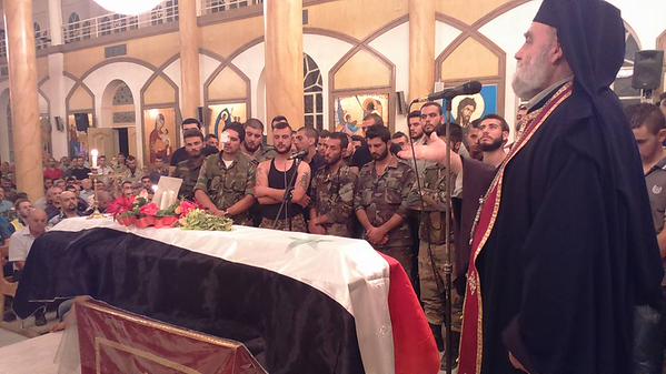 Прощание с павшим бойцом сирийской армии
