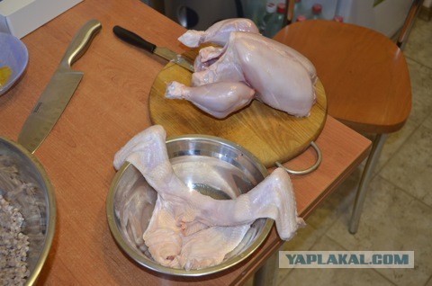 Фаршированная курица.