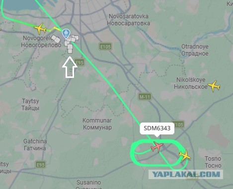 К аварийной посадке в Пулково готовится самолёт из Питера в Мурманск
