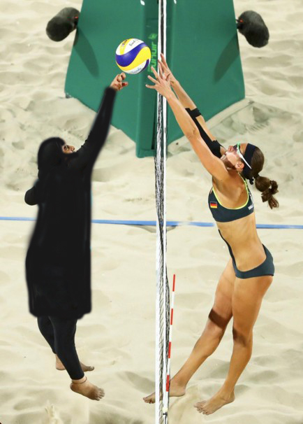 Пляжный волейбол Египет - Германия.