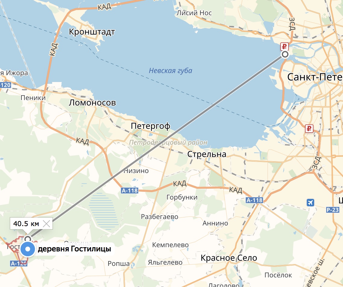 Ропша Ленинградская область на карте