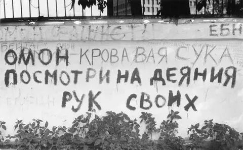 На заборе