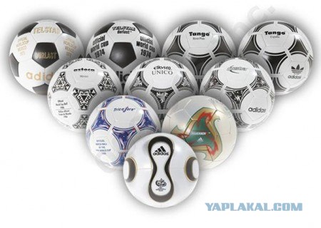 Все официальные мячи ЧМ по футболу