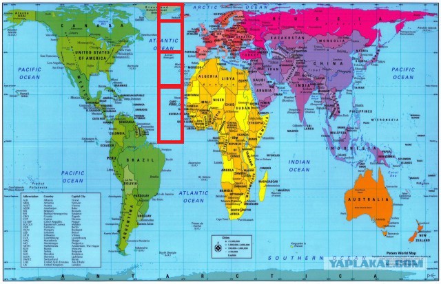 Как выглядят карты Мира в разных странах