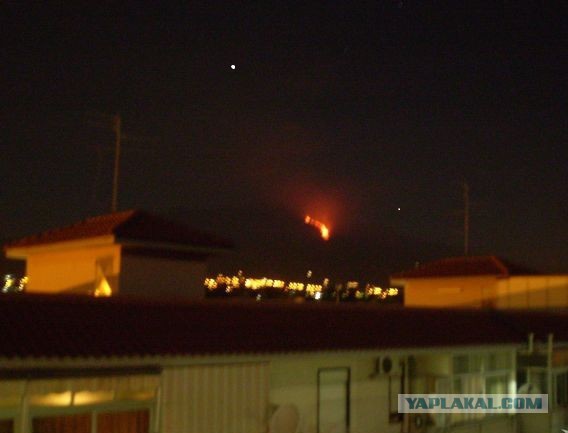 Извержение вулкана Этна в Италии