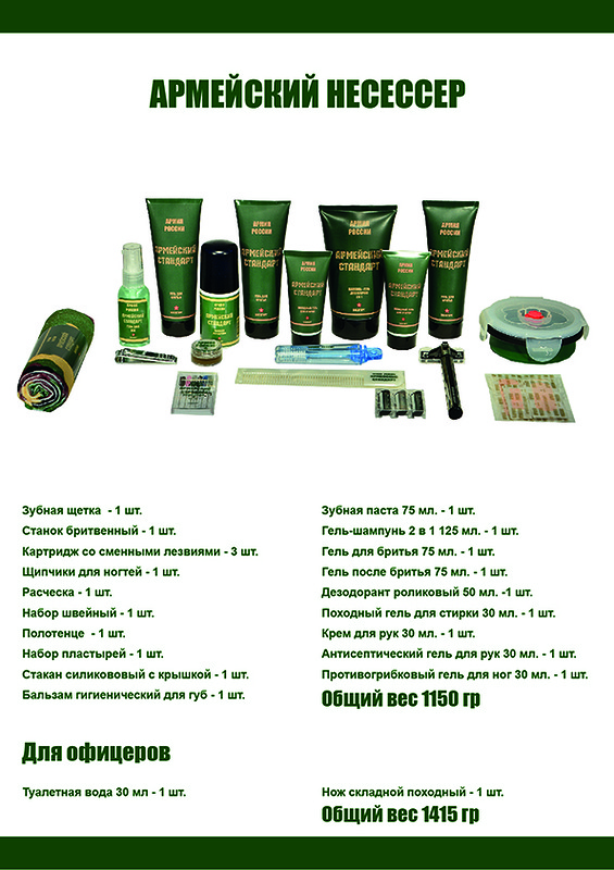 Гигиенический набор ВС РФ