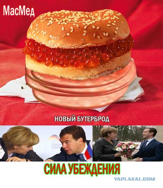 Фотожаба: Медведев и Меркель