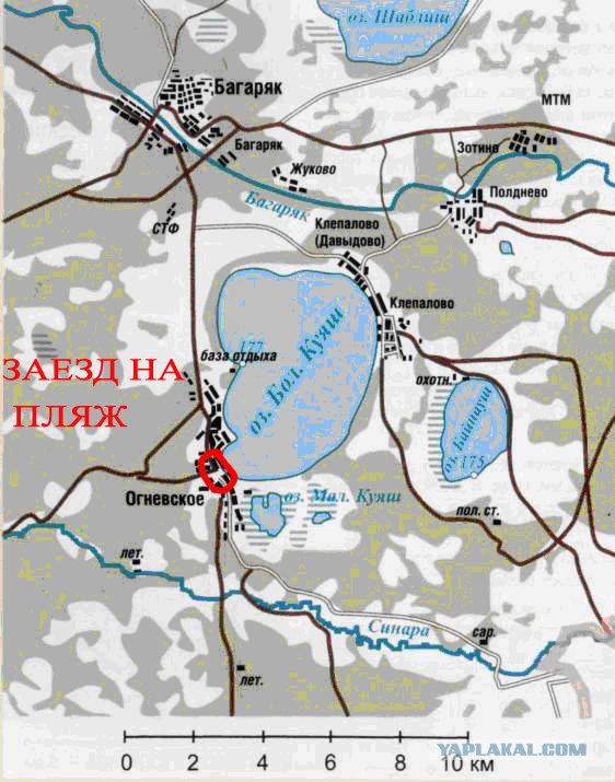 Карта огнево челябинская область