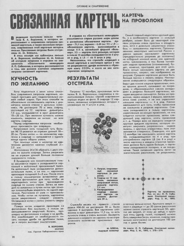 Снаряжение картечных патронов