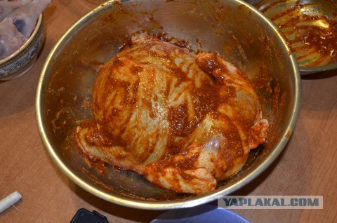Фаршированная курица.