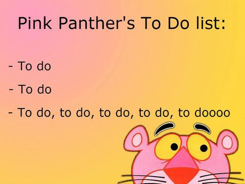 Список важных дел Розовой пантеры