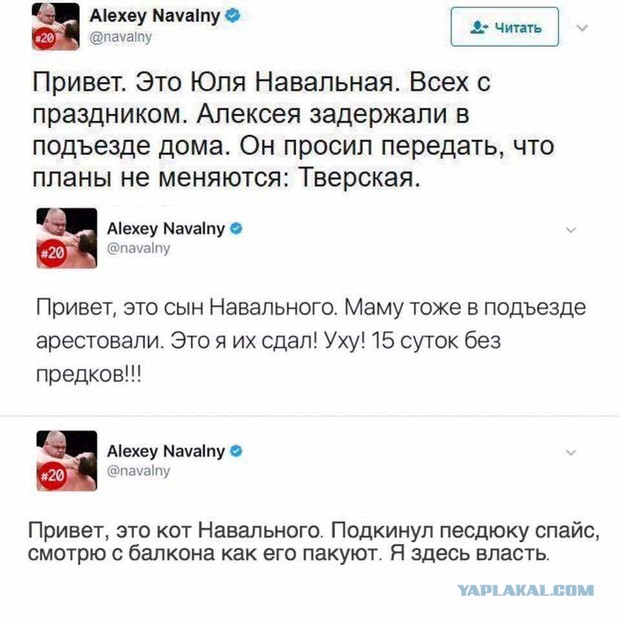 В Москве задержали Алексея Навального