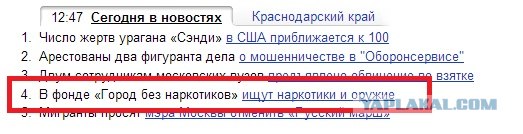 Разгром фонда "Город без наркотиков"