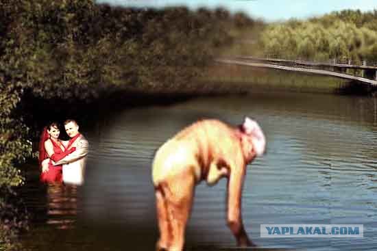 Романтический фон на свадебном фото