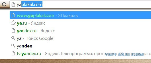 "ya" в адресной строке