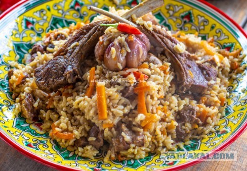 По мотивам Kabuli pulao или Афганский плов в афганском казане