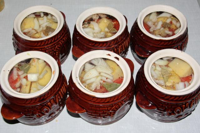 Уха в горшочках, оригинальная