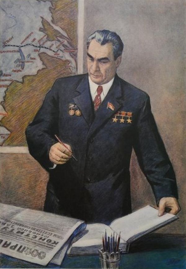 Биография Л.И. Брежнева в рисунках Бориса Лебедева