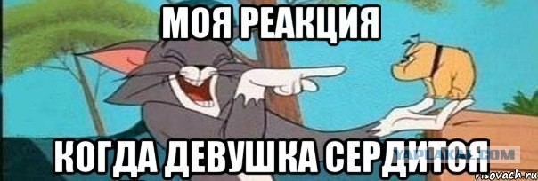 Когда мы с девушкой ссоримся.