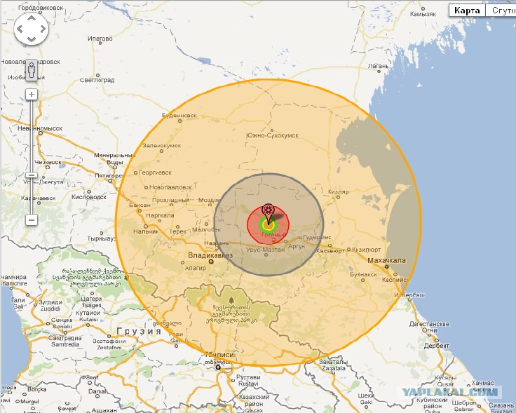 Карта поражения россии. ЗАЭС радиус поражения. Радиус поражения ядерной бомбы 300 килотонн СПБ. Карта радиуса поражения Запорожской АЭС.