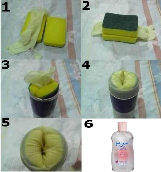 Как сделать вагину из резиновых перчаток