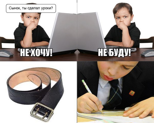 А вас пиздили за "двойки"?